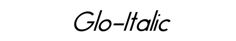 Glo-Italic font preview