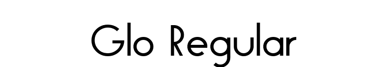 Glo Regular font preview