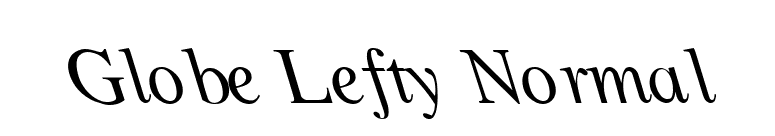 Globe Lefty Normal font preview