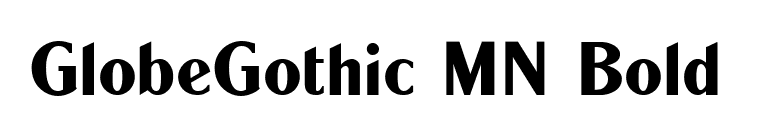 GlobeGothic MN Bold  font preview