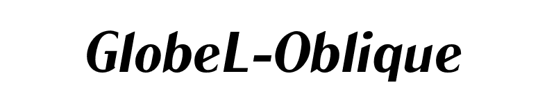 GlobeL-Oblique font preview