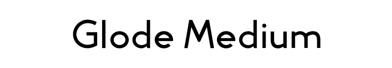 Glode Medium font preview