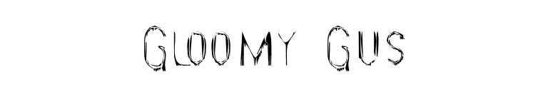 Gloomy Gus font preview