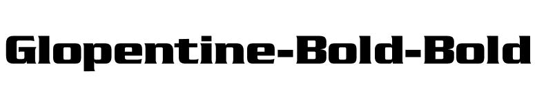 Glopentine-Bold-Bold font preview