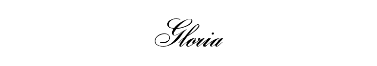 Gloria font preview