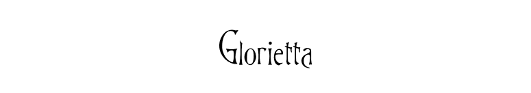 Glorietta font preview