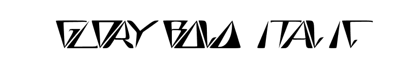 GlOrY BoLd iTaLiC font preview