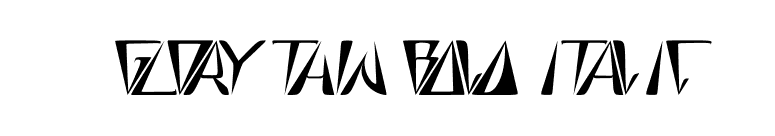 GlOrY ThIn BoLd iTaLiC font preview