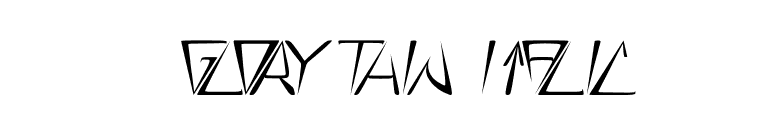 GlOrY ThIn ItAlIc font preview