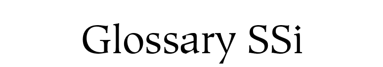 Glossary SSi font preview