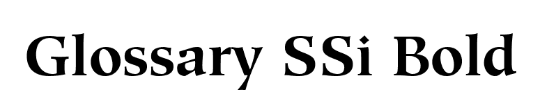 Glossary SSi Bold font preview