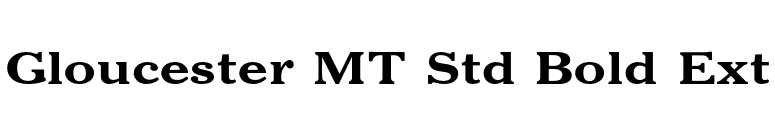 Gloucester MT Std Bold Ext font preview