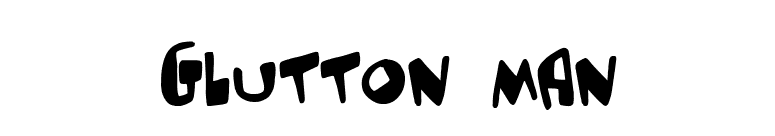 Glutton man font preview