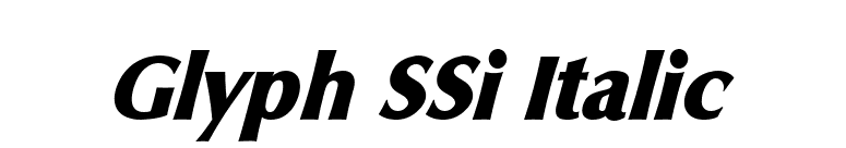 Glyph SSi Italic font preview