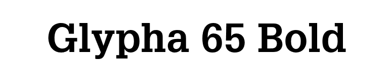 Glypha 65 Bold font preview