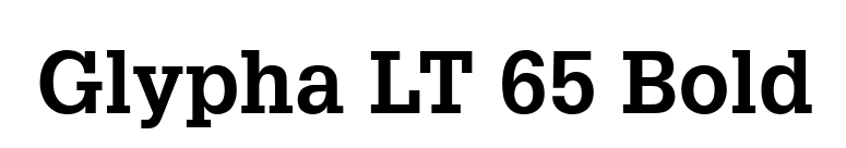 Glypha LT 65 Bold font preview