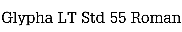 Glypha LT Std 55 Roman font preview