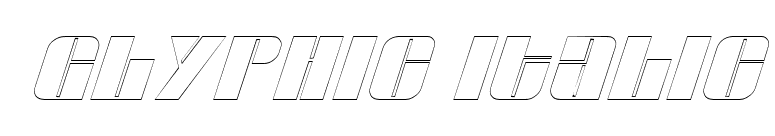 Glyphic Italic font preview