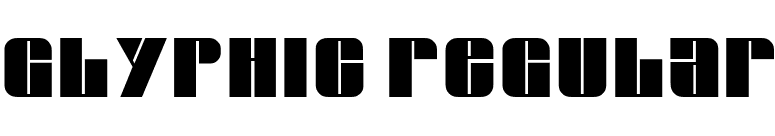 Glyphic Regular font preview