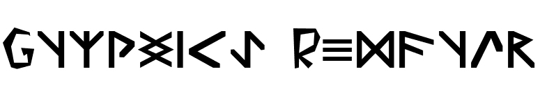Glyphics Regular font preview