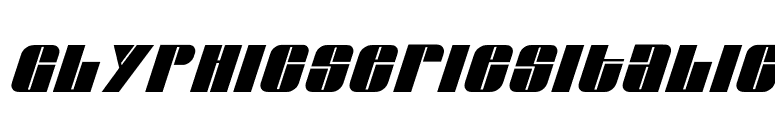 GlyphicSeriesItalic font preview