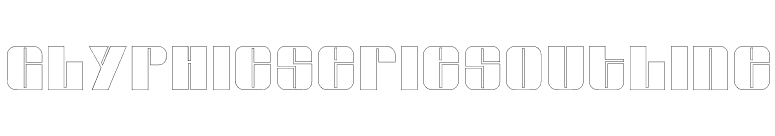 GlyphicSeriesOutline font preview