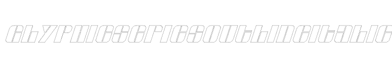 GlyphicSeriesOutlineItalic font preview