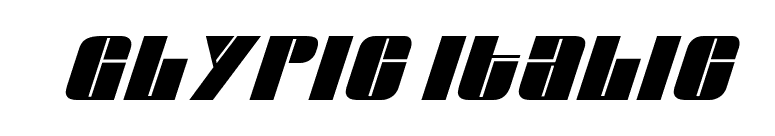 Glypic Italic font preview