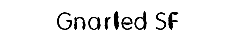 Gnarled SF font preview