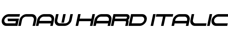 Gnaw Hard Italic font preview
