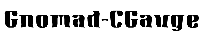 Gnomad-CGauge font preview
