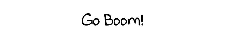 Go Boom! font preview