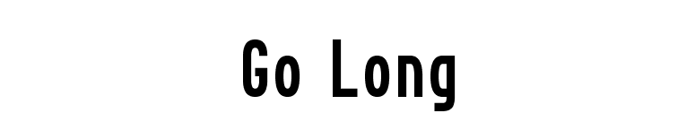 Go Long font preview