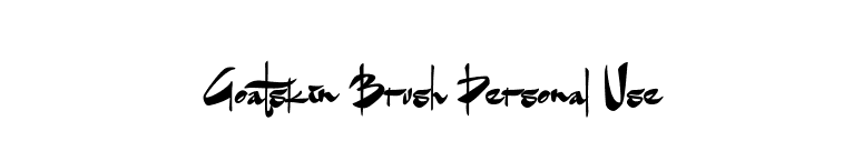 Goatskin Brush Personal Use font preview