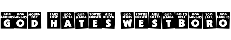 God Hates Westboro font preview