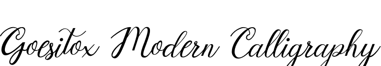 Goesitox Modern Calligraphy font preview