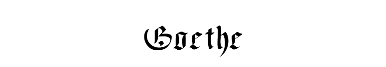 Goethe font preview