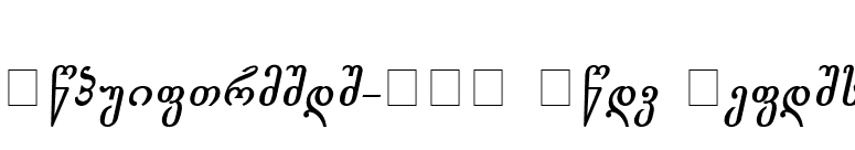 Gogebashvili-ITV Bold Italic font preview