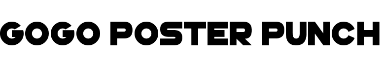 GoGo Poster Punch font preview