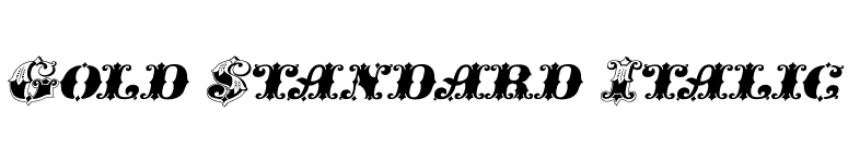 Gold Standard Italic font preview