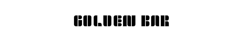 golden bar font preview