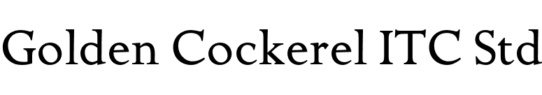 Golden Cockerel ITC Std font preview