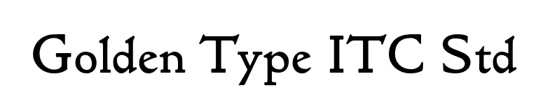 Golden Type ITC Std font preview