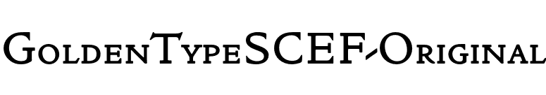 GoldenTypeSCEF-Original font preview