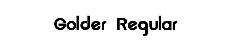 Golder Regular font preview