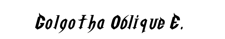 Golgotha Oblique E. font preview