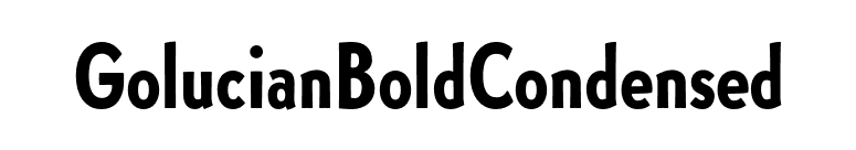 GolucianBoldCondensed font preview