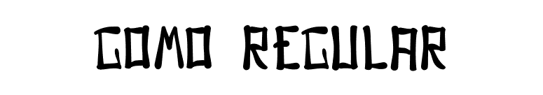 Gomo Regular font preview