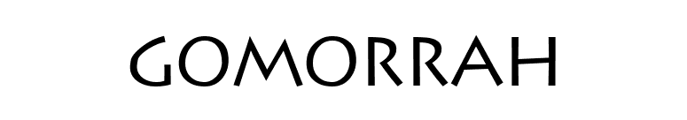 Gomorrah font preview