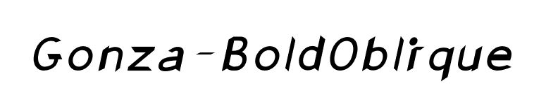 Gonza-BoldOblique font preview